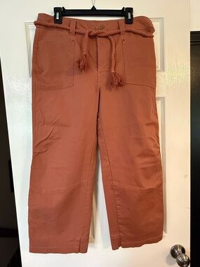 Sundance Love Everyday Rust Rope-Belt Wide Leg Pants